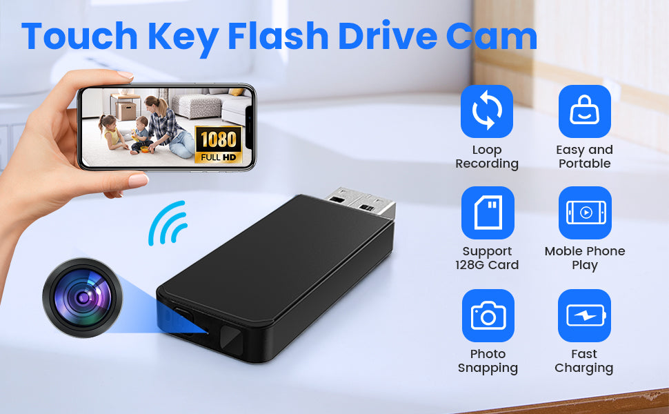 Pen Drive Camera USB Flash Drive Camera - Covert Video Recording with 64GB MicroSD – Lizvie