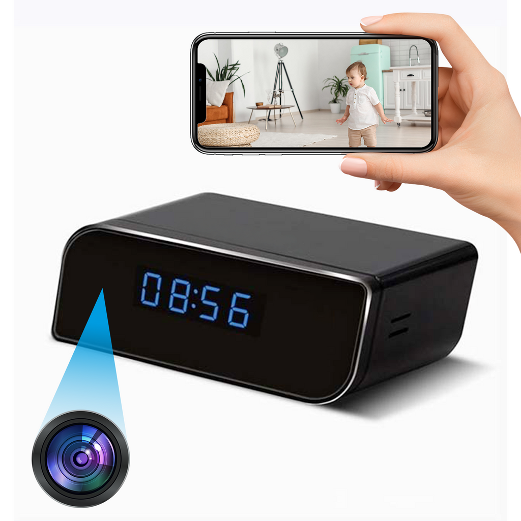 Wireless Hidden Clock Camera | HD 1080P WiFi Alarm Clock Camera with Night Version - Myhiddeneyes