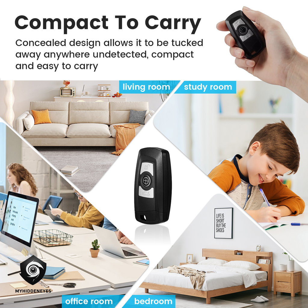 4K WIFI Portable Car Keychain Spy Camera | 4K UHD Car Key Remote Spy Camera - Myhiddeneyes