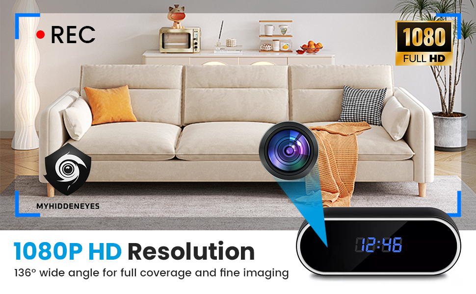 Camera Relog Amazon Wireless Clock Camera - 1080P WiFi Alarm Camera with Night Vision – Lizvie