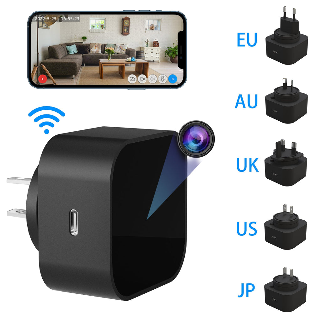 1080P Wifi Mini Camera Charger Power  Surveillance Wireless Vision Video Recorder - Myhiddeneyes