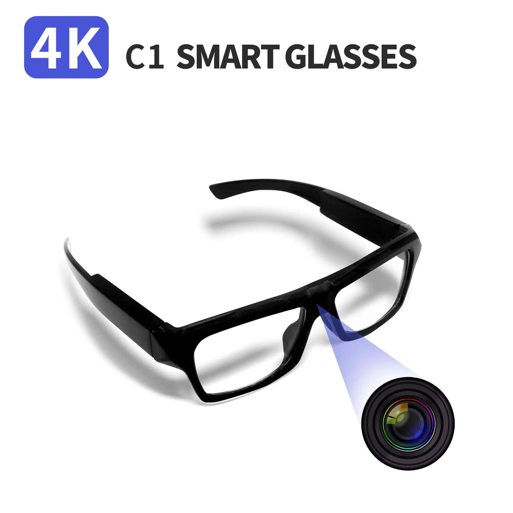 4K Video Recording Glasses Camera Wearable Eye Glasses - Myhiddeneyes