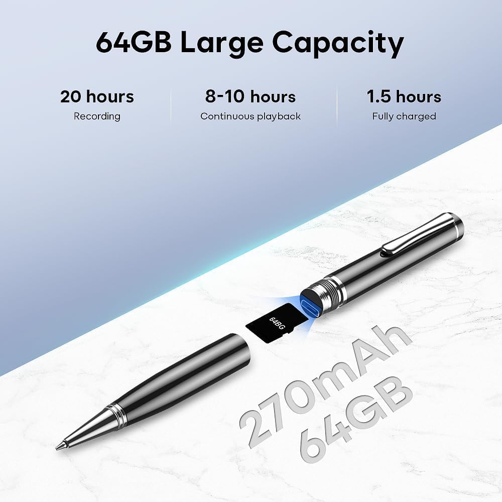 Voice Activated Recorder Pen - Myhiddeneyes