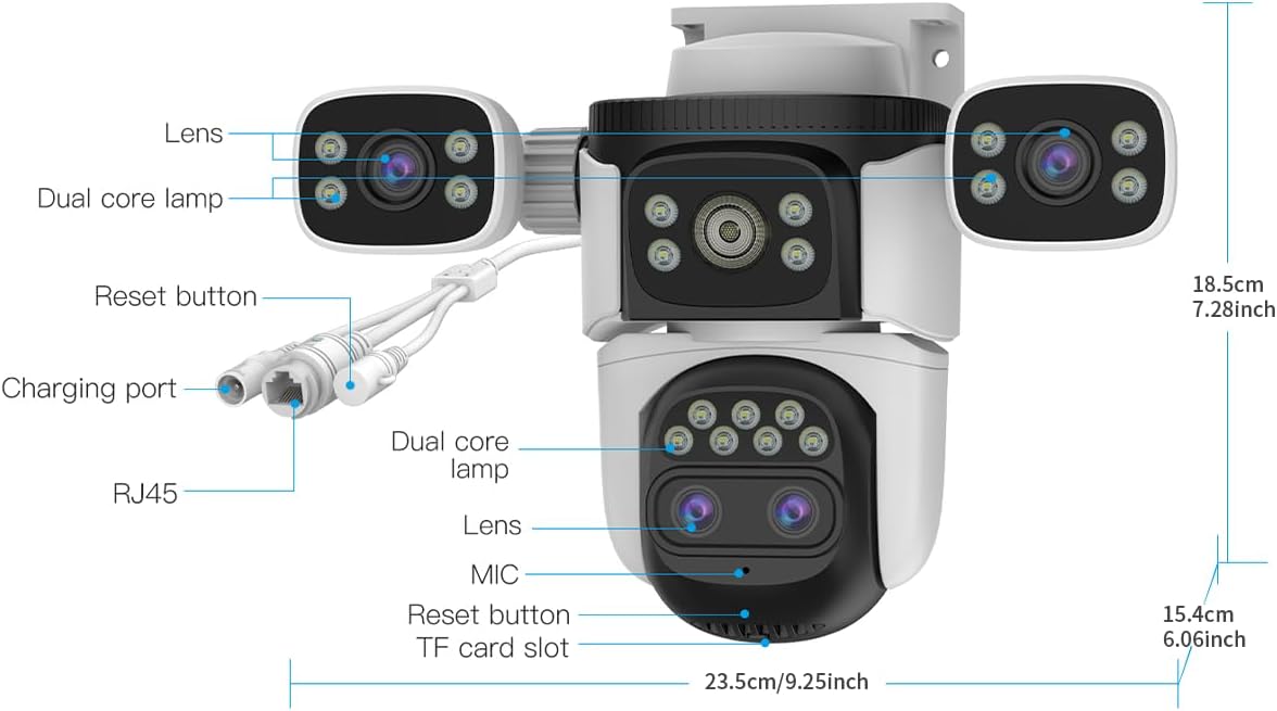 Security Camera 4 4-Lens Outdoor Security Cameras – Lizvie