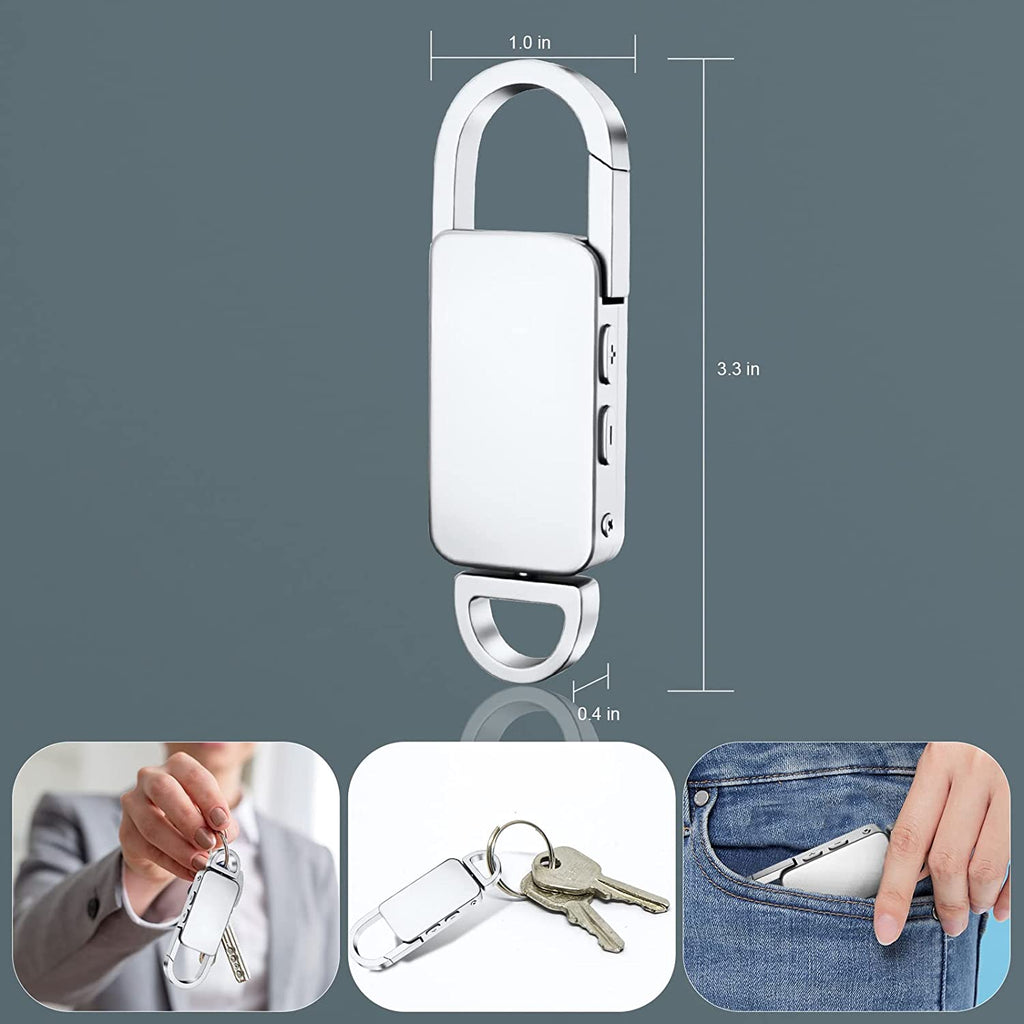 Keychain Voice Recorder -  Portable Voice Activated Recorder , Noise Reduction Digital Audio Recorder - Myhiddeneyes