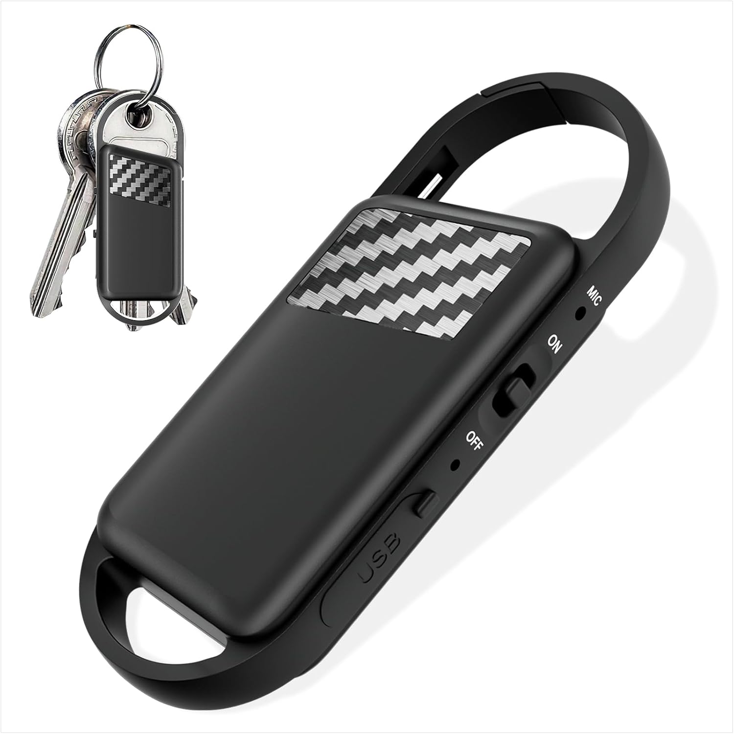 Key Audio Recorder Keychain Voice Recorder with Playback Earphones – Lizvie