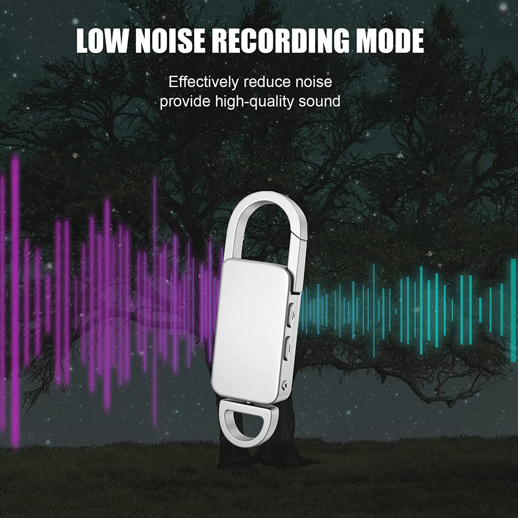 Keychain Voice Recorder -  Portable Voice Activated Recorder , Noise Reduction Digital Audio Recorder - Myhiddeneyes
