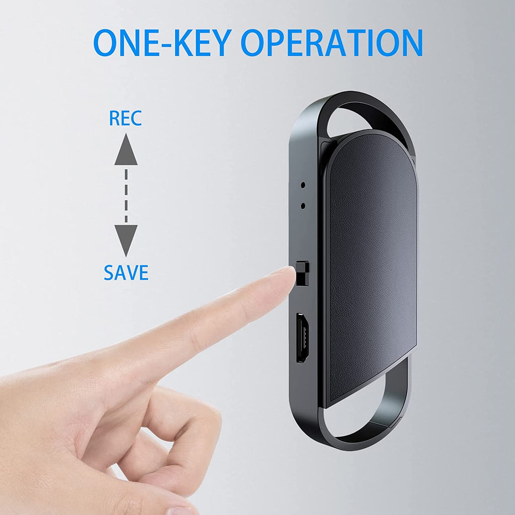 Keychain Voice Recorder -  Portable Voice Activated Recorder , Noise Reduction Digital Audio Recorder - Myhiddeneyes