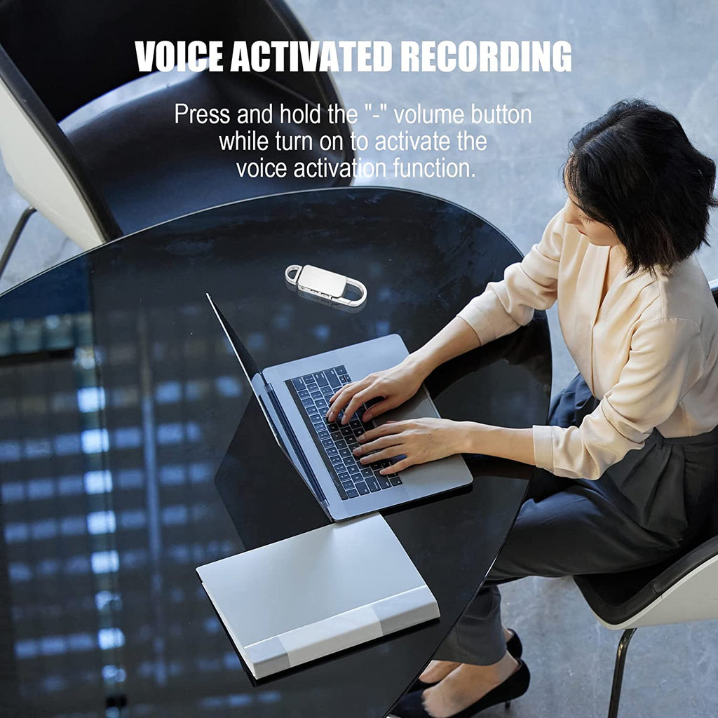 Keychain Voice Recorder -  Portable Voice Activated Recorder , Noise Reduction Digital Audio Recorder - Myhiddeneyes