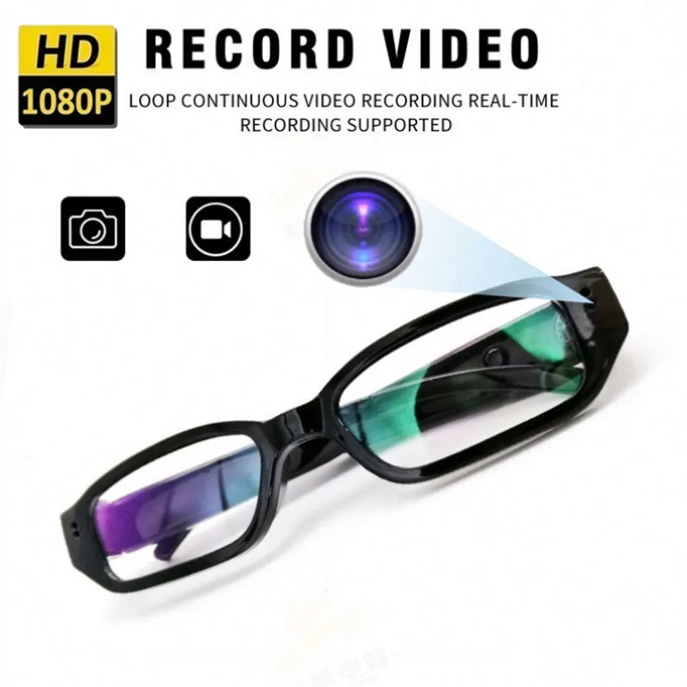 Glasses Hidden Camera | 1080P Mini Camera Wearable Audio Video Recorder Glasses Camera for Outdoor - Myhiddeneyes
