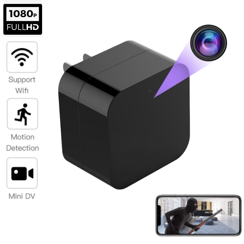 1080P Wifi Mini Camera Charger Power  Surveillance Wireless Vision Video Recorder - Myhiddeneyes