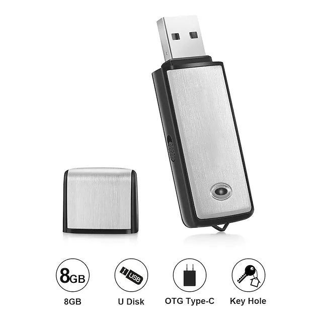 Mini Digital Voice Recorder USB Flash Drive Audio Recorder - Myhiddeneyes