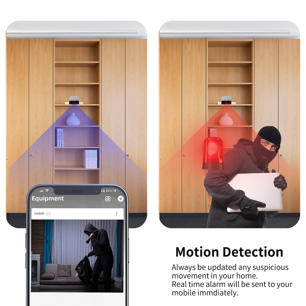 Spy camera with motion detector